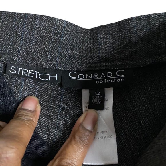 Conrad C. Collection Women's Gray Stretch Formal Straight Leg Pants - Picture 7 of 9